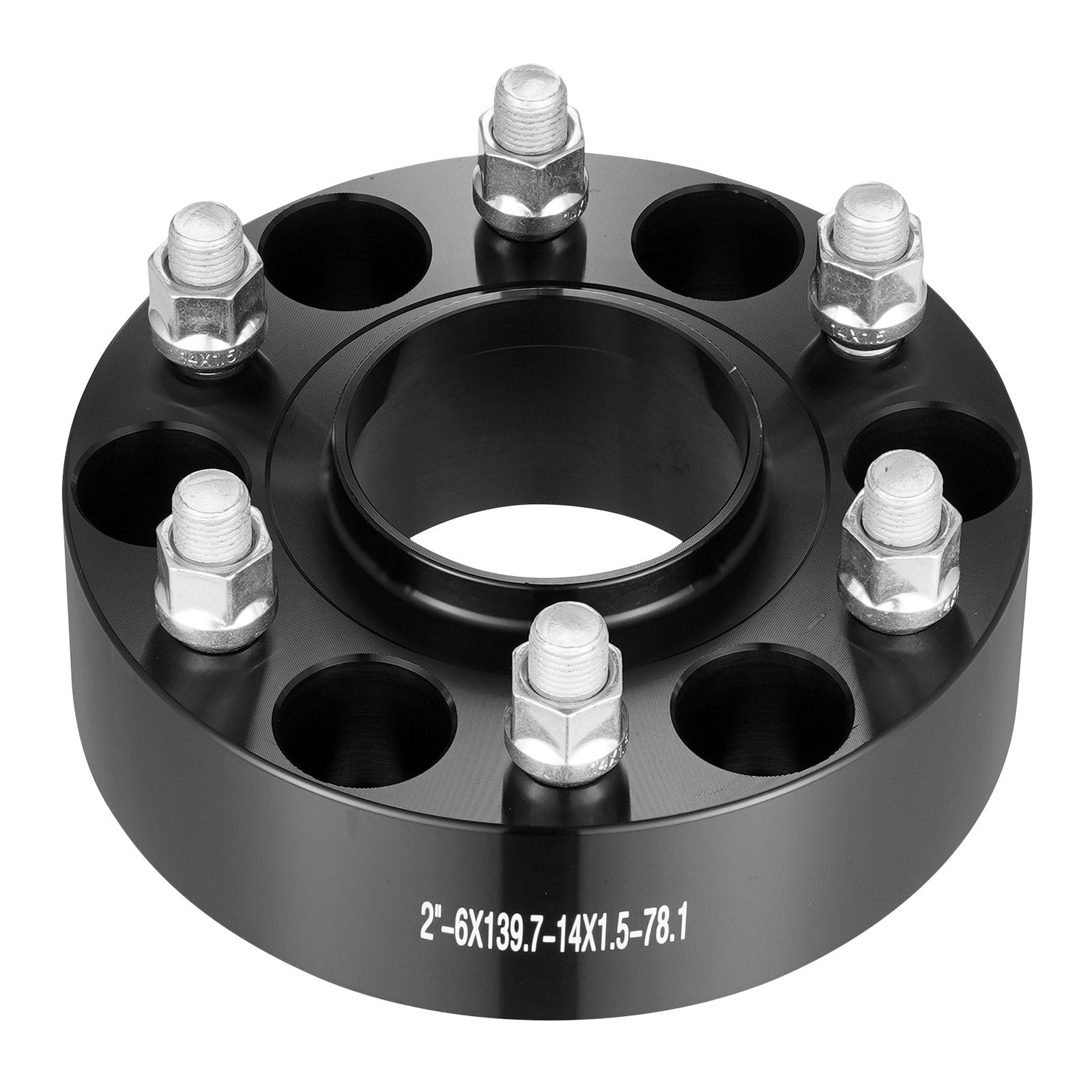 VEVOR 2" 6"x5.5" Wheel Spacers Wheel Adapters 6 Lug Forged Spacer 4 PCS Black 