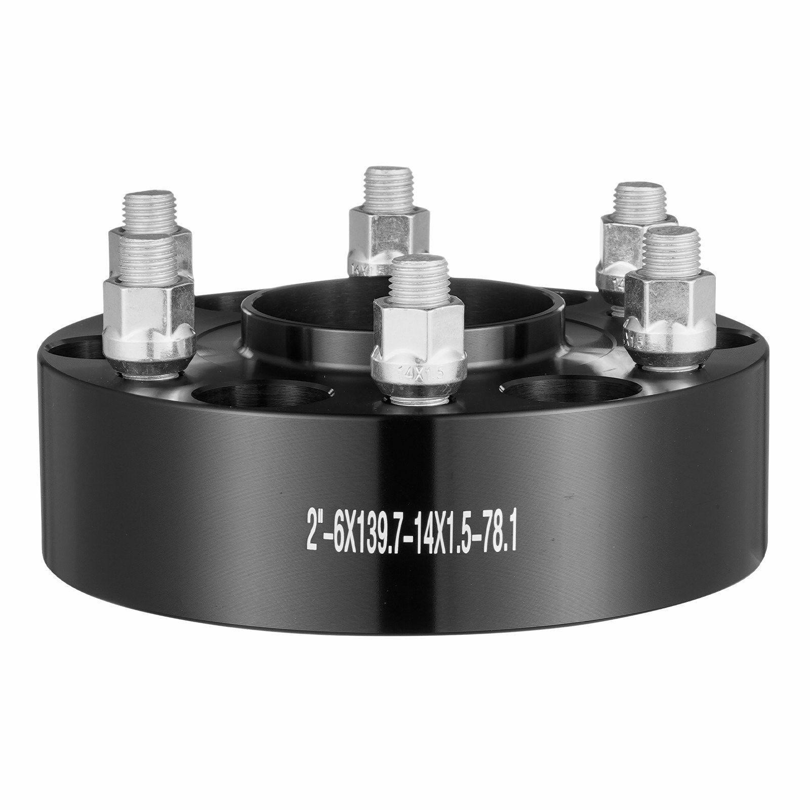 VEVOR 2" 6"x5.5" Wheel Spacers Wheel Adapters 6 Lug Forged Spacer 4 PCS Black 