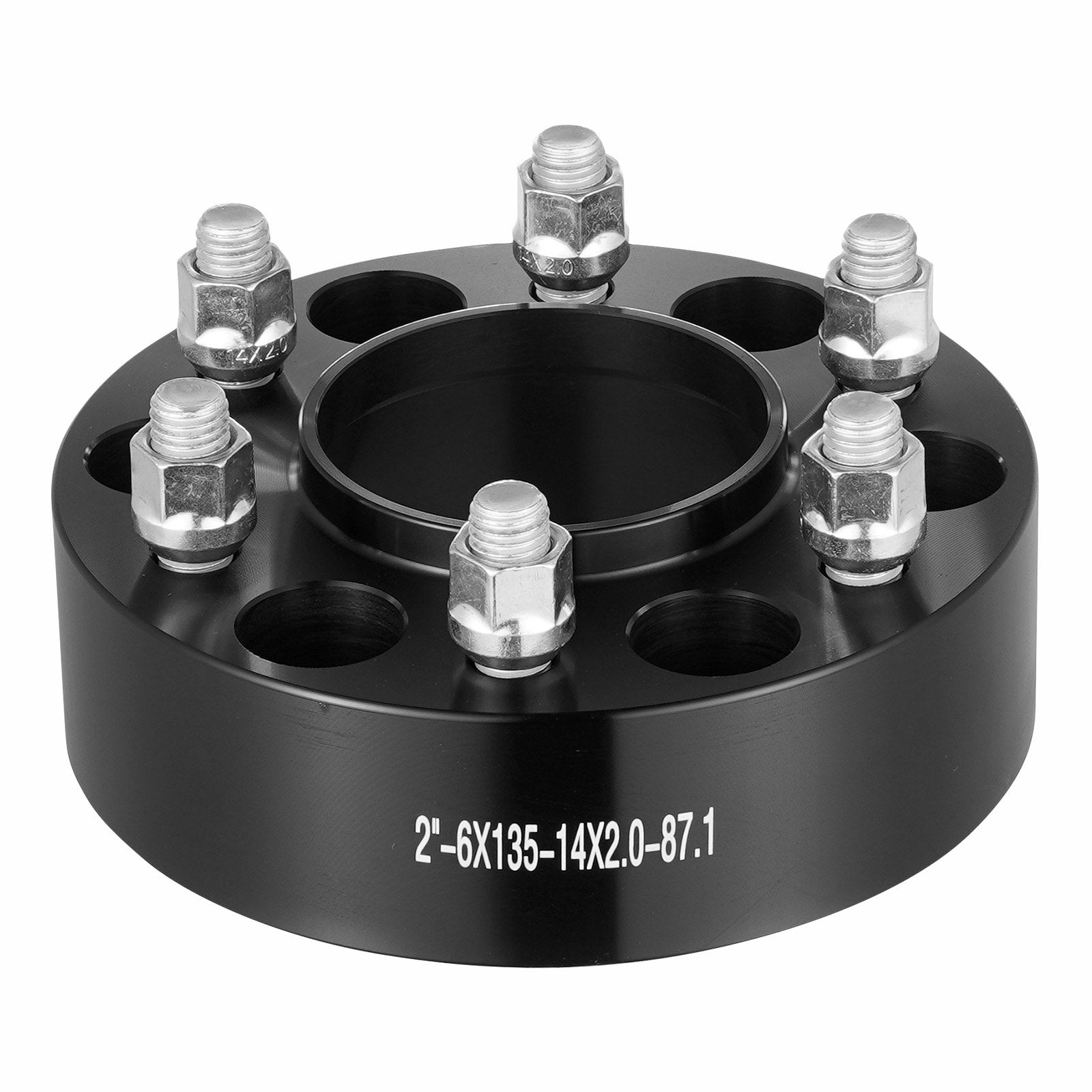 VEVOR 2" 6"x5.3" Wheel Spacers Wheel Adapters 6 Lug Forged Spacer 4 PCS Black 