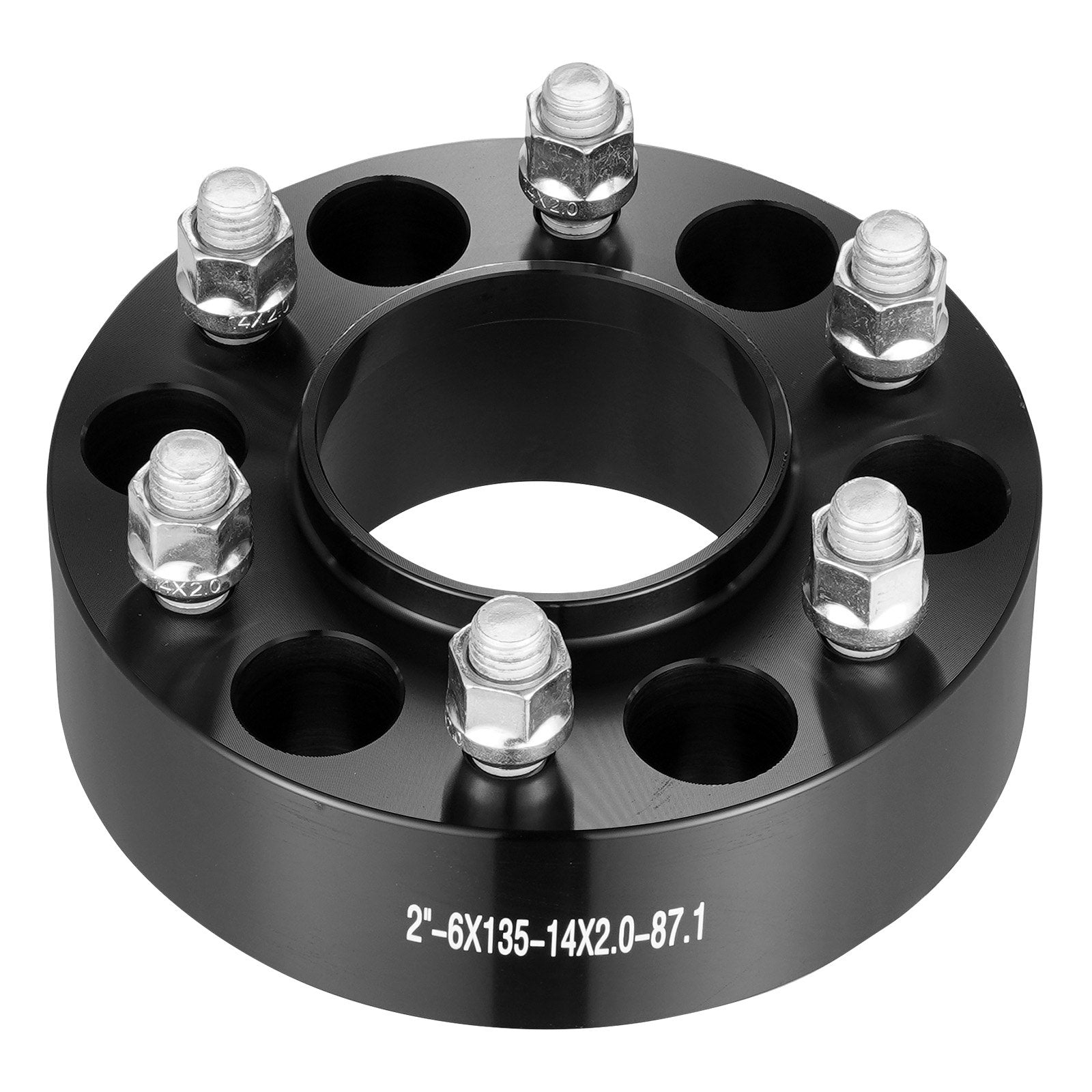 VEVOR 2" 6"x5.3" Wheel Spacers Wheel Adapters 6 Lug Forged Spacer 4 PCS Black 