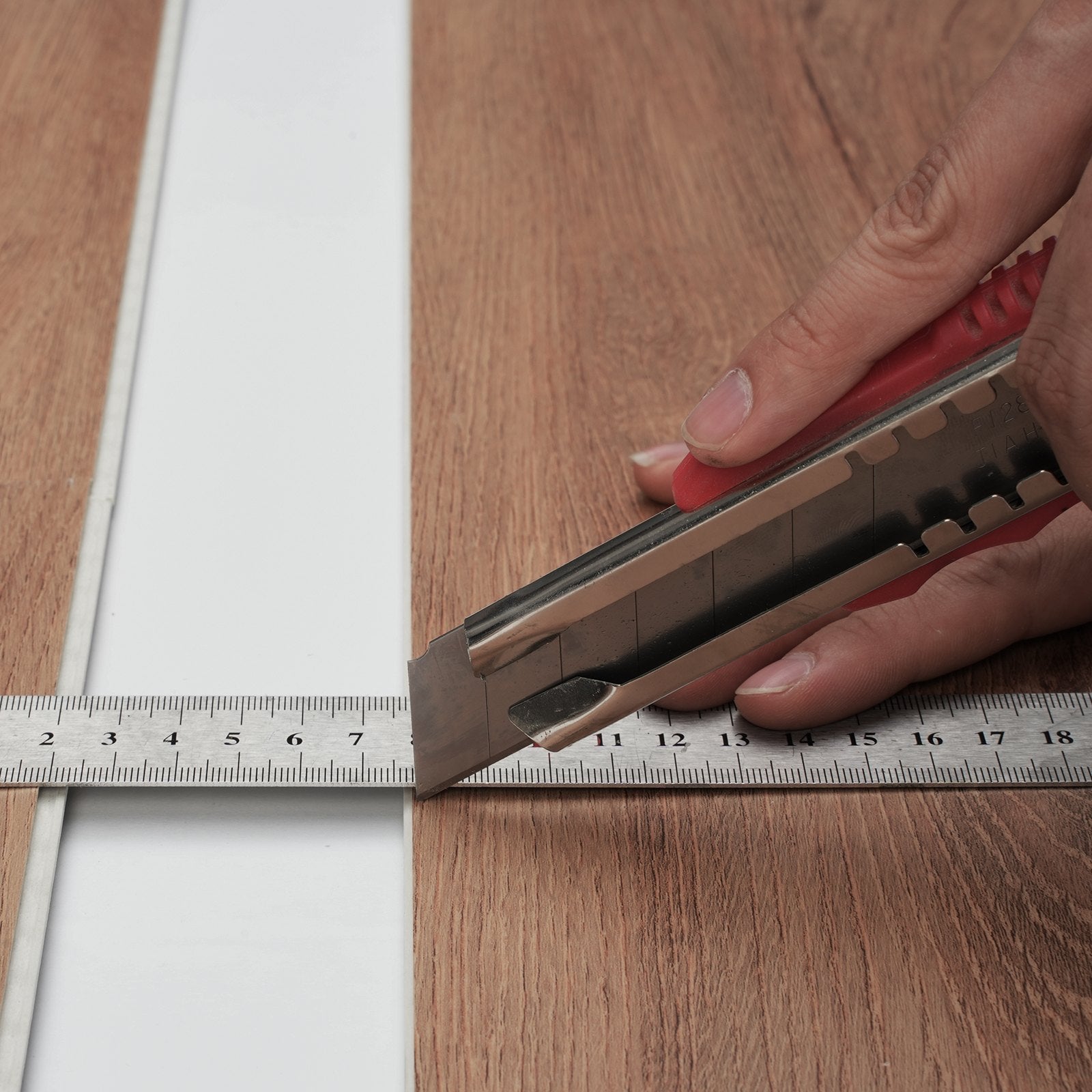 VEVOR Interlocking Vinyl Floor Tiles 10PCS 5.5mm Thick Deep Brown Wood Grain 