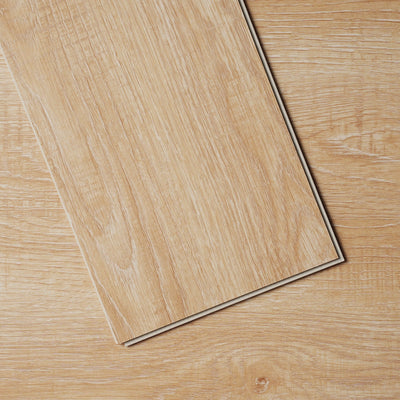 VEVOR Interlocking Vinyl Floor Tiles 48 x 7.3 inch, 10 Tiles 5.5mm Thick Snap Together, Natural Wood Grain DIY Flooring for Kitchen, Dining Room, Bedrooms & Bathrooms, Easy for Home Decor 