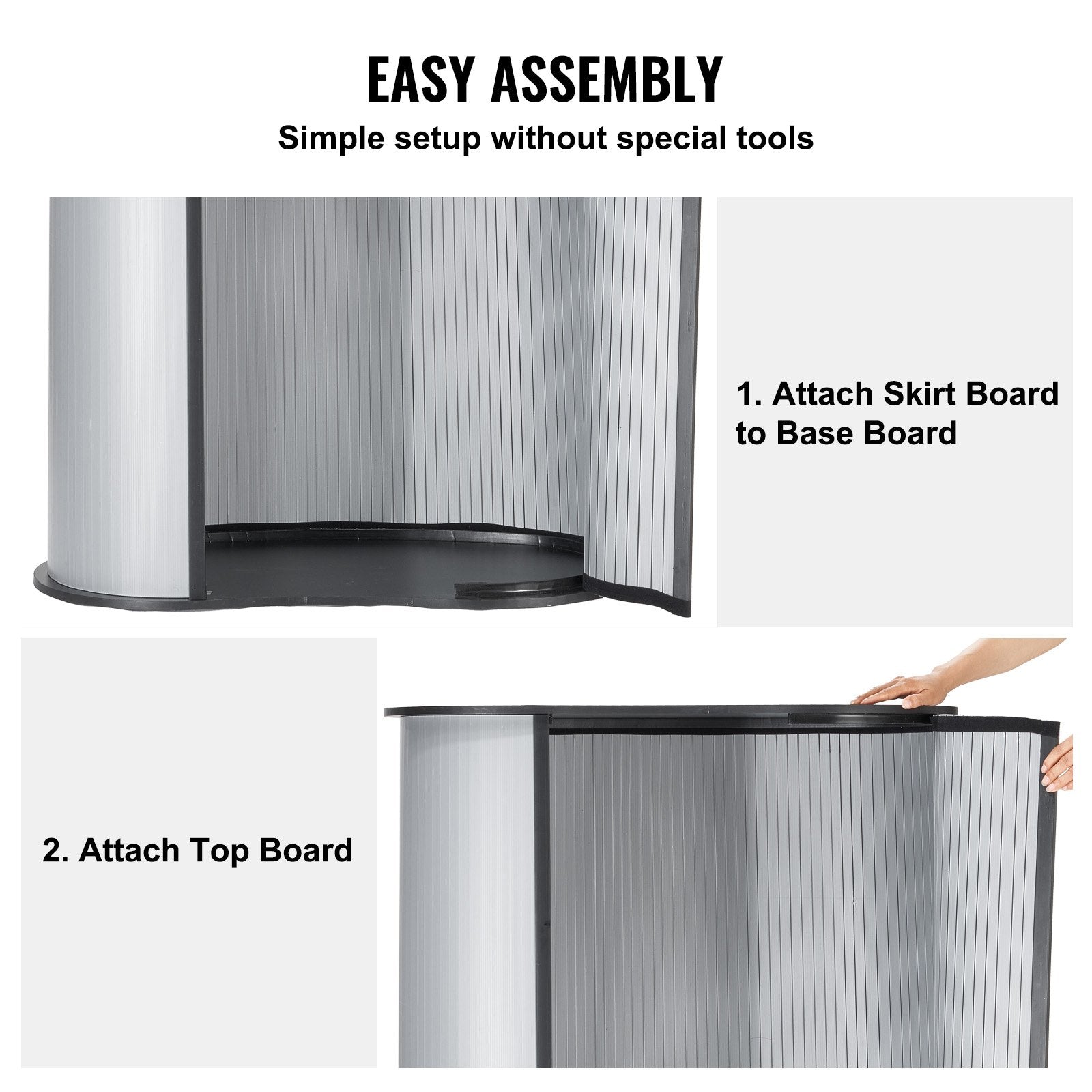VEVOR Portable Tradeshow Podium Table, 35.43" x 19.29" x 37.01", Display Exhibition Counter Stand Booth Fair with Wall, Foldable Promotion Retail Bar Table Pop Up Podium Counter with Carrying Bag 