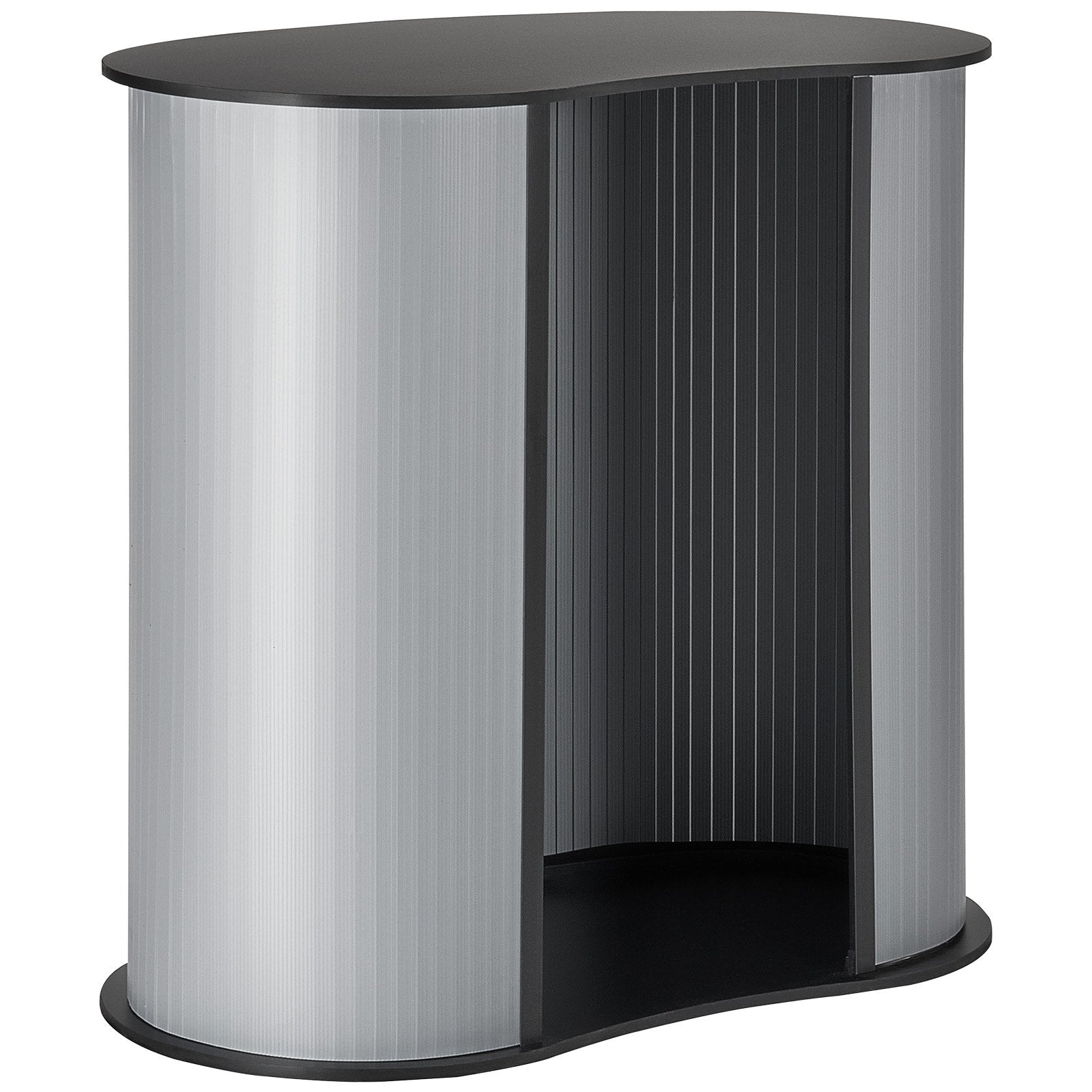 VEVOR Portable Tradeshow Podium Table, 35.43" x 19.29" x 37.01", Display Exhibition Counter Stand Booth Fair with Wall, Foldable Promotion Retail Bar Table Pop Up Podium Counter with Carrying Bag 