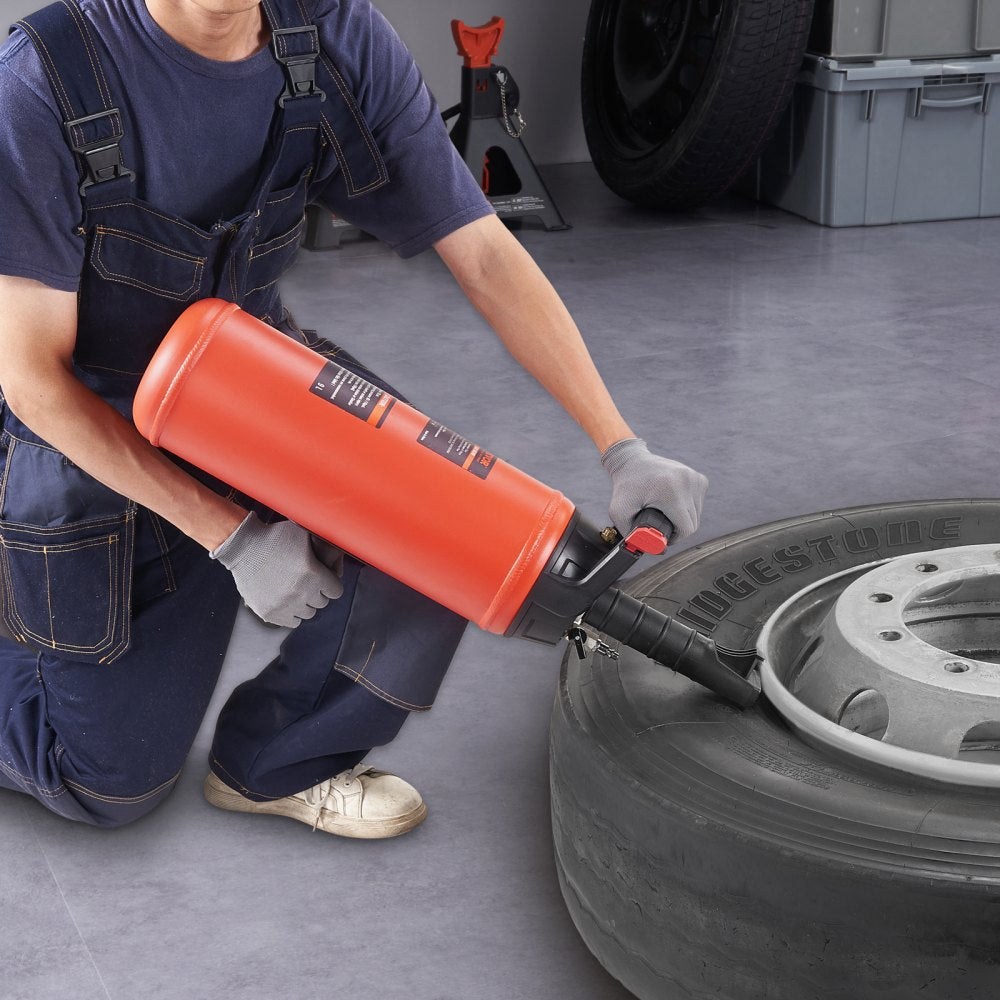 VEVOR Tire Bead Blaster, 150 PSI, Handheld 2.4 Gal/9 L Air Bead Seater, Portable Inflation Tool, 87-116 PSI for Trucks, ATVs, Cars, and Tractor Tire Repairs 