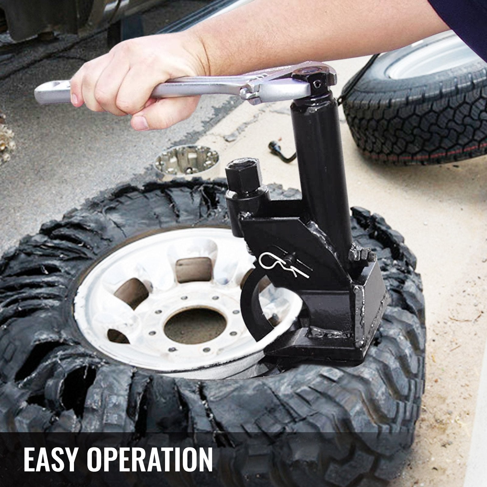 Portable Tire Changer Bead Clamps Hand Manual Bead Breaker Black Set Equipment 