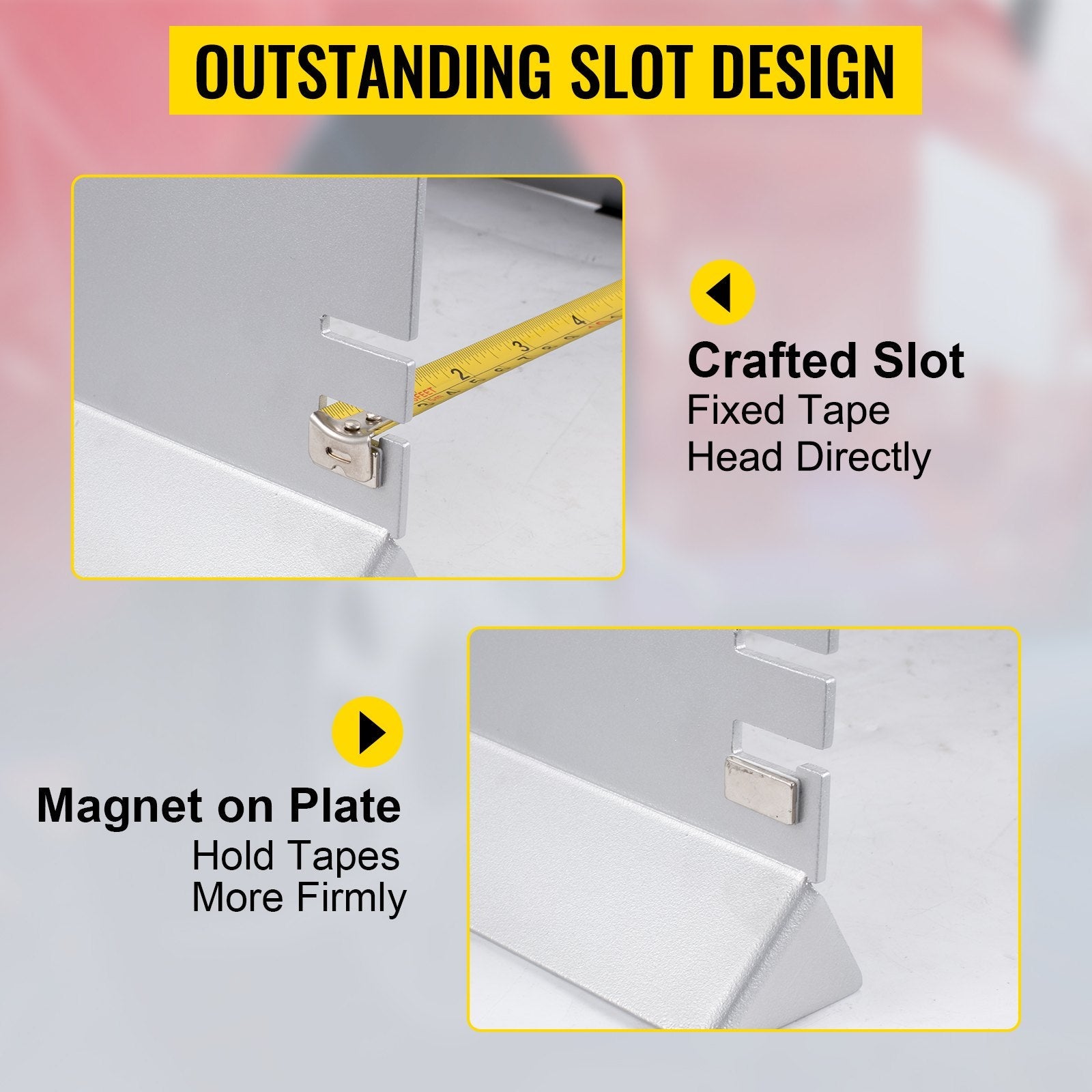 VEVOR Wheel Alignment Tool, Toe Plates without Probes, Aluminum Alloy Toe Alignment Plates, Double 16ft Tape Measures Alignment Tools Automotive, Wheel Alignment Tool Gauge Camber Caster 