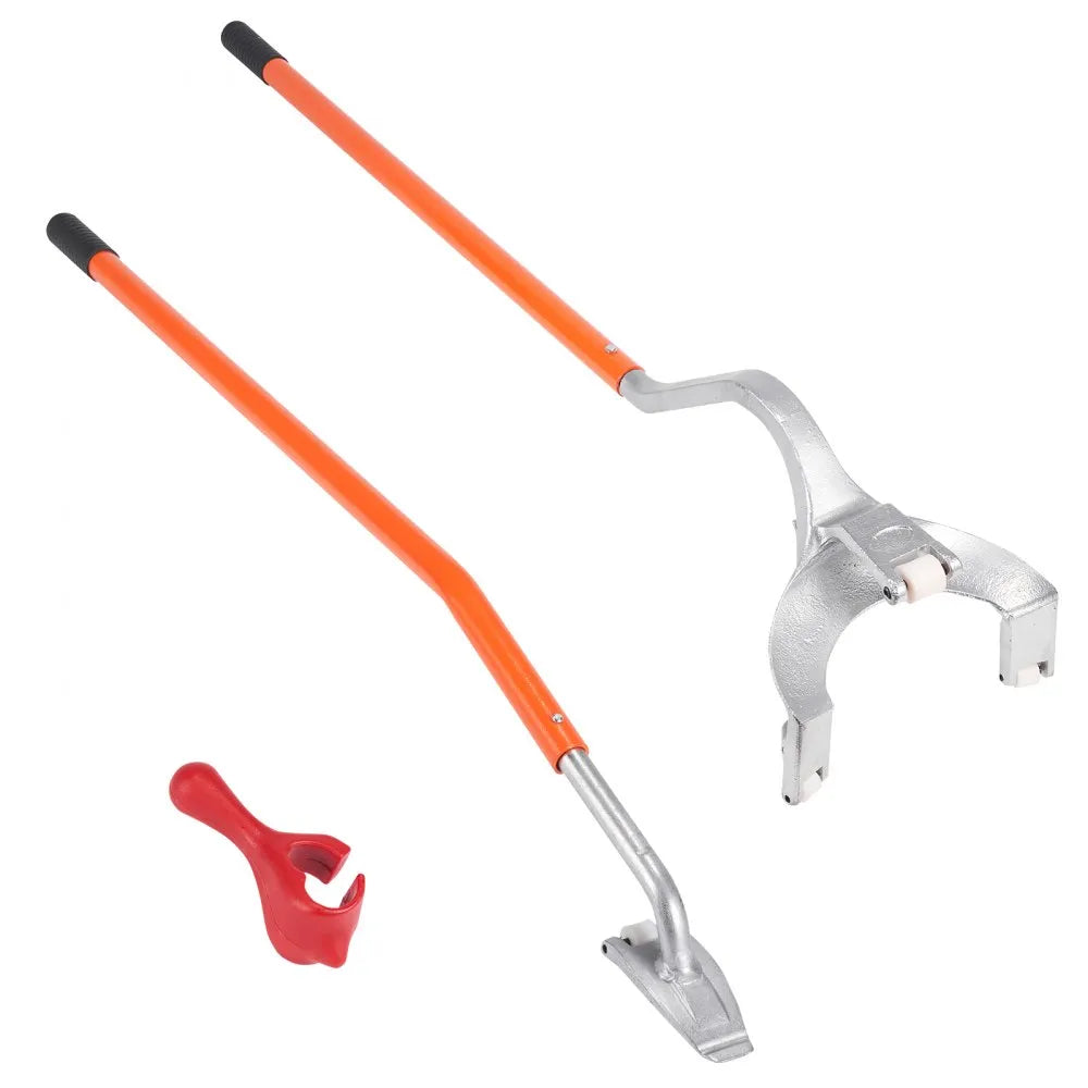 VEVOR Tire Mount Demount Tool, 22.5"-24.5" Manual Steel Tire Changer Mount Demount Removal Tool, with Extra Bead Keeper, Tubeless Truck Bead Breaker, 3 PCS Tire Changing Tools, Orange