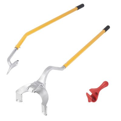 VEVOR Tire Mount Demount Tool, 22.5-24.5 inch Manual Steel Tire Changer Mount Demount Removal Tool, with Extra Bead Keeper, Tubeless Truck Bead Breaker, 3 PCS Tire Changing Tools, Orange 
