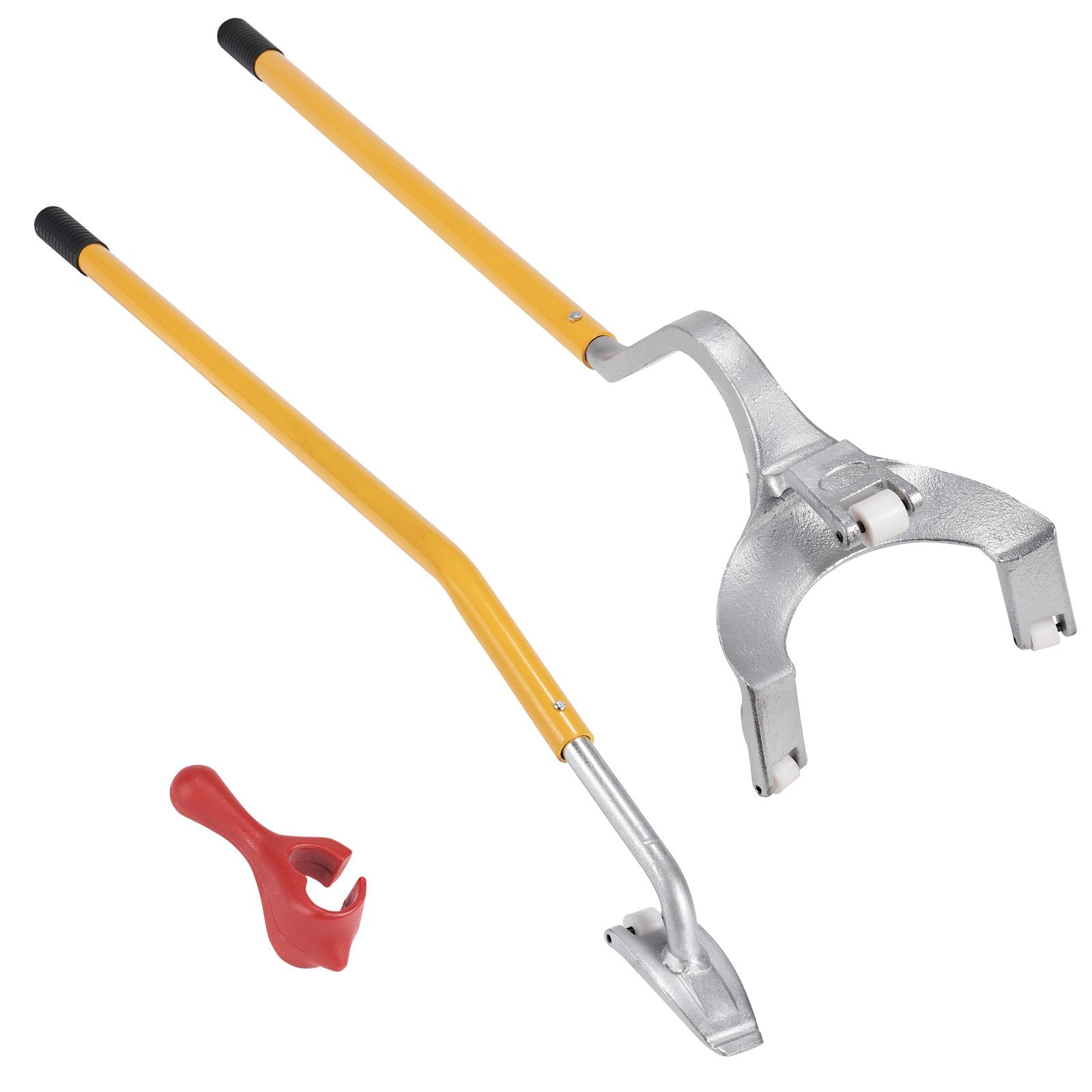 VEVOR Tire Mount Demount Tool, 22.5-24.5 inch Manual Steel Tire Changer Mount Demount Removal Tool, with Extra Bead Keeper, Tubeless Truck Bead Breaker, 3 PCS Tire Changing Tools, Orange 