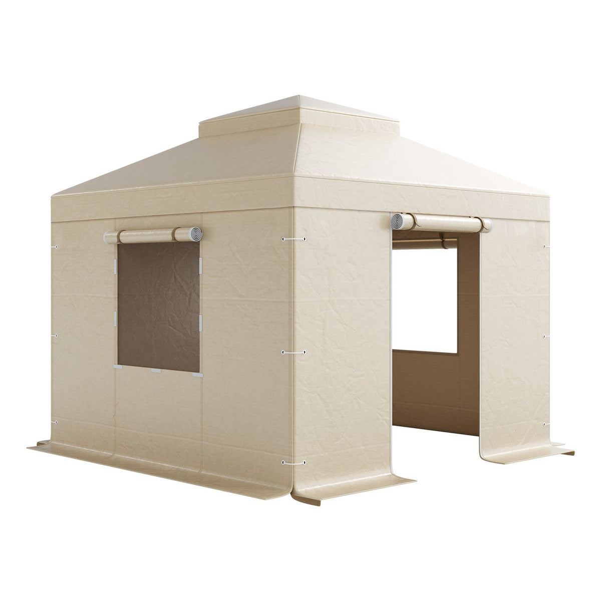 10' x 10' Winter Gazebo Cover with Sidewalls & Mesh Windows