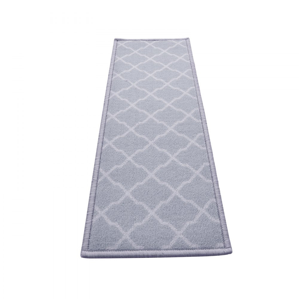 VEVOR Stair Treads, Stairs Carpet Non Slip 9" x 28", Indoor Stair Runner for Wooden Steps, Anti Slip Carpet Soft Edging Stair Rugs Mats for Kids Elders and Dogs, 15 pcs, Light Gray 