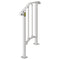 VEVOR Wrought Iron Handrail Fits 1 or 2 Steps Handrail Picket #1 Outdoor Stair Rail with Installation Kit for Outdoor Steps Hand Rails Matte White