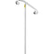 VEVOR Single Post Handrail Wrought Iron Post Mount Step Grab Supports in Ground Long Post Fits 1 or 2 Steps Grab Rail Single Post Railing