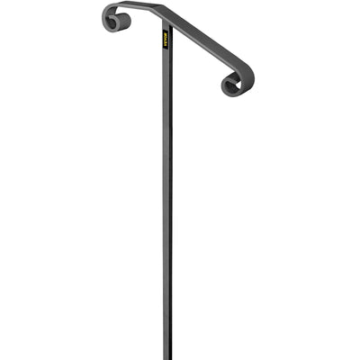 VEVOR Single Post Handrail Wrought Iron Post Mount Step Grab Supports in Ground Long Post Fits 1 or 2 Steps Grab Rail Single Post Railing (Gray) 