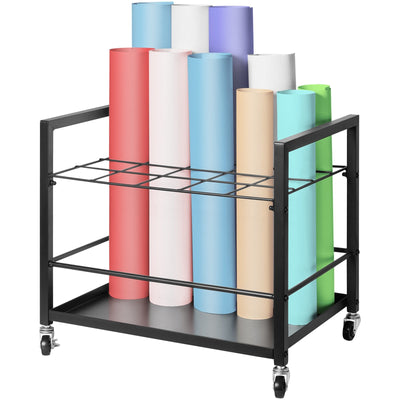 VEVOR Blueprint Storage Rack 20 Slots Mobile Roll File Holder for Architectural 