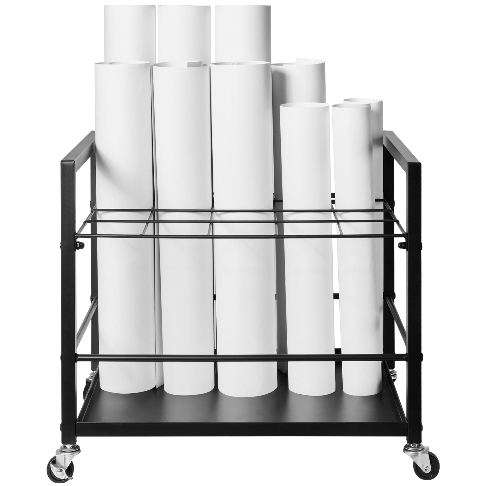 VEVOR Blueprint Storage Rack 20 Slots Mobile Roll File Holder for Architectural 
