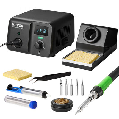 VEVOR Soldering Iron Station 70W LCD Display Soldering Station Kit 122°F-932°F 