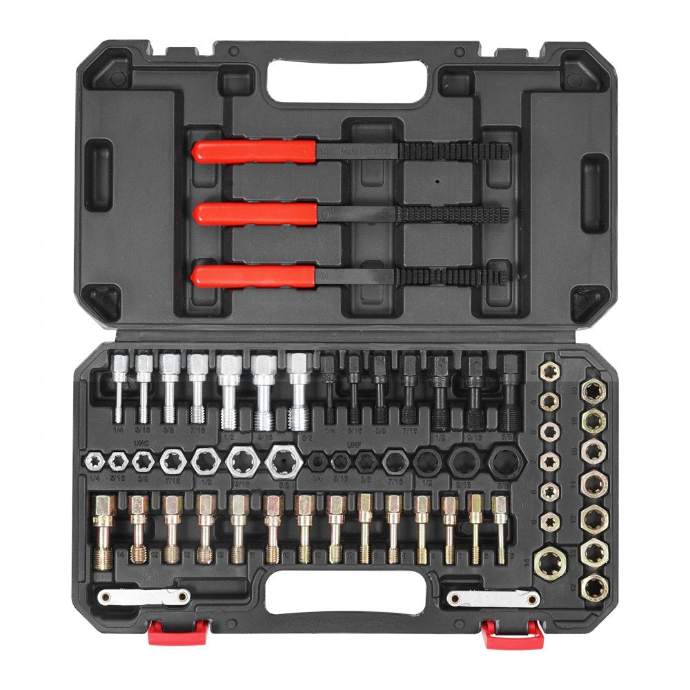 VEVOR 61PCS Thread Chaser Set UNC UNF Metric Thread Restorer Tool Rethreading 