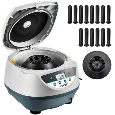 VEVOR Lab Benchtop Centrifuge, 8 x 15mL 500-5000 RPM LCD Centrifuge 10s-99min Desktop Centrifuge Machine Low Noise Mini Centrifuge Machine for Lab Hospital College, 3074xg RCF Max 