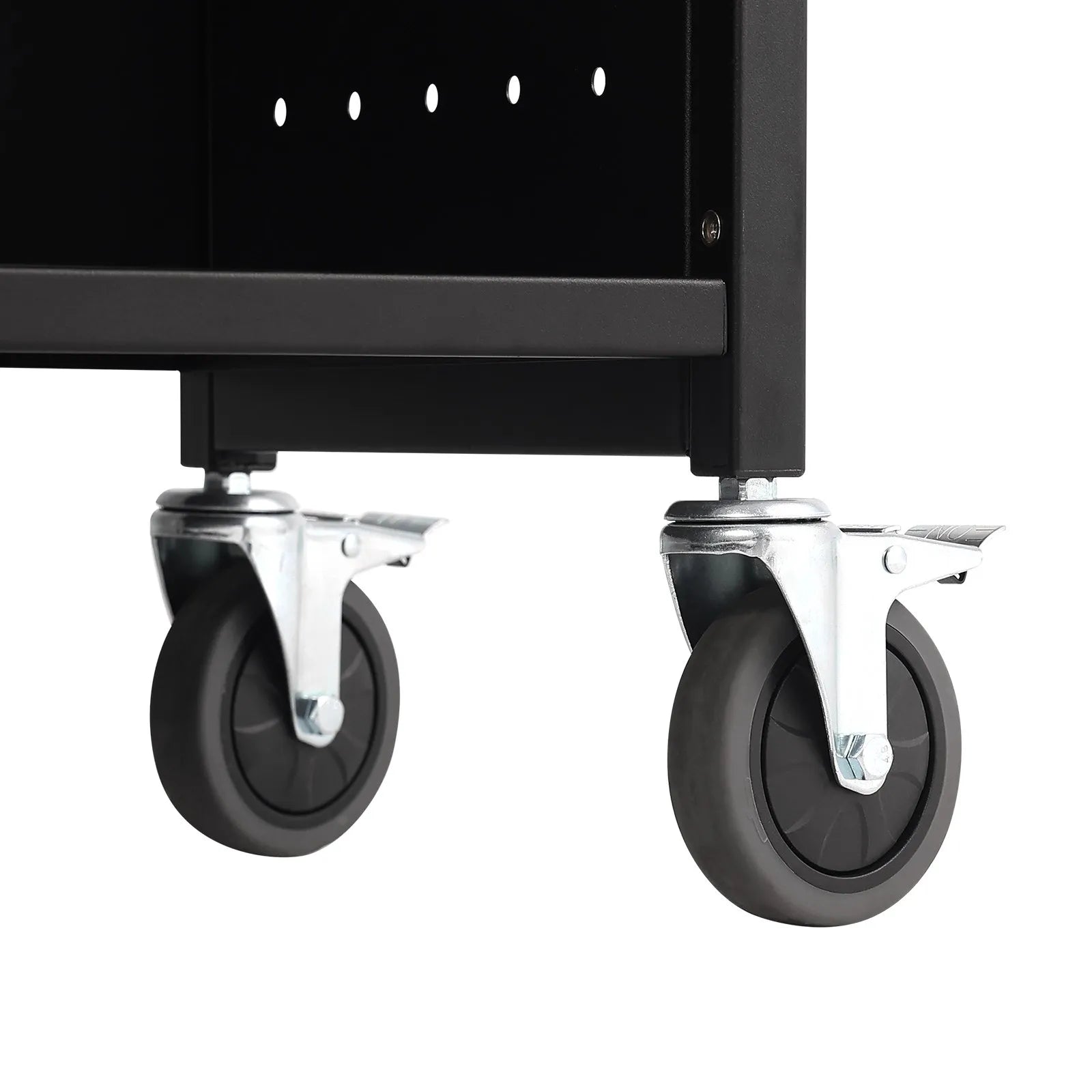 VEVOR Book Cart, 330 lbs Library Cart, 31.1" x 15.2" x 49.2" Rolling Book Cart, Single Sided L-Shaped Flat Shelves with 4-Inch Lockable Wheels for Home Shelves Office and School, Book Truck in Black
