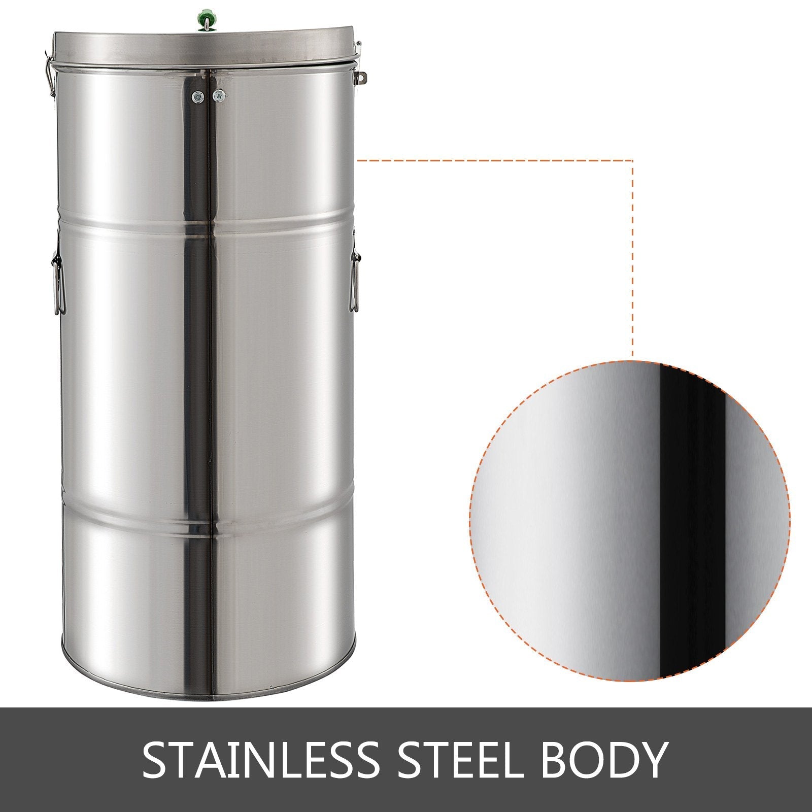 VEVOR Honey Extractor Bee Honey Extractor Manual Honeycomb Spinner 2 Two Frame Stainless Steel Beekeeping Accessory (2 Frame Honey Extractor) 