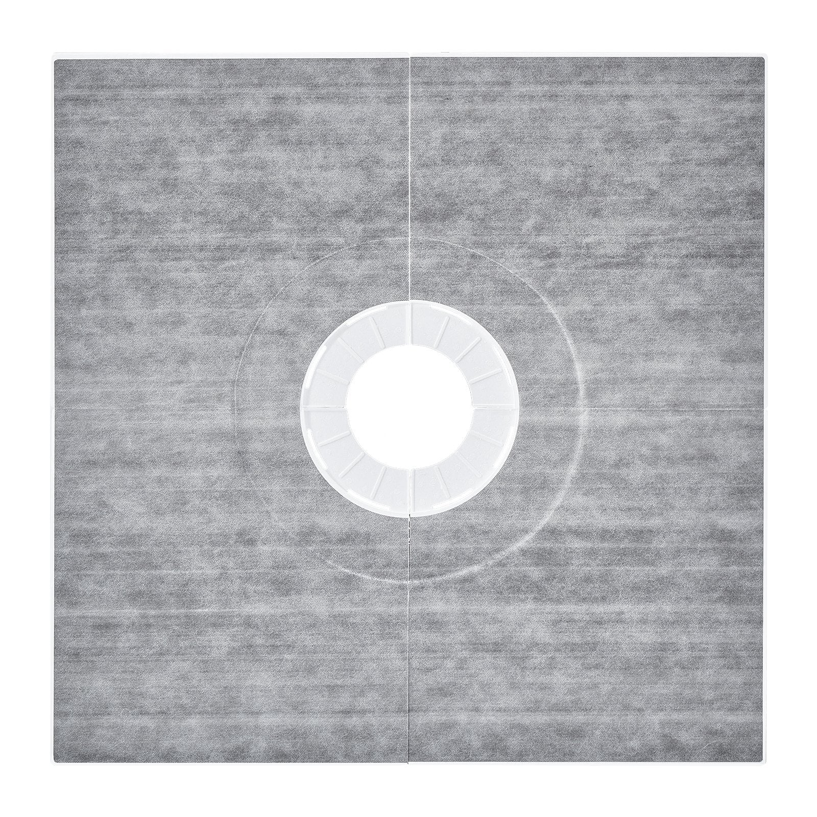 VEVOR Shower Curb Kit, 36"x36" Shower Pan Kit with 6.3" Central Drain, Lightweight EPS Shower Installation Kits with 2 Waterproof Cloths, Shower Pan Slope Sticks Fit for Bathroom 