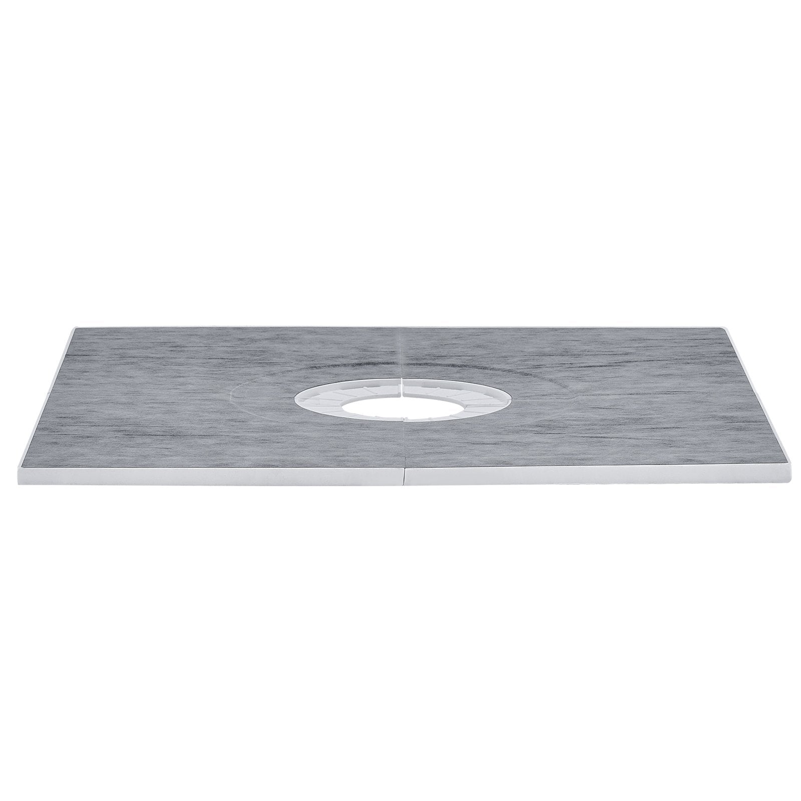 VEVOR Shower Curb Kit, 36"x36" Shower Pan Kit with 6.3" Central Drain, Lightweight EPS Shower Installation Kits with 2 Waterproof Cloths, Shower Pan Slope Sticks Fit for Bathroom 