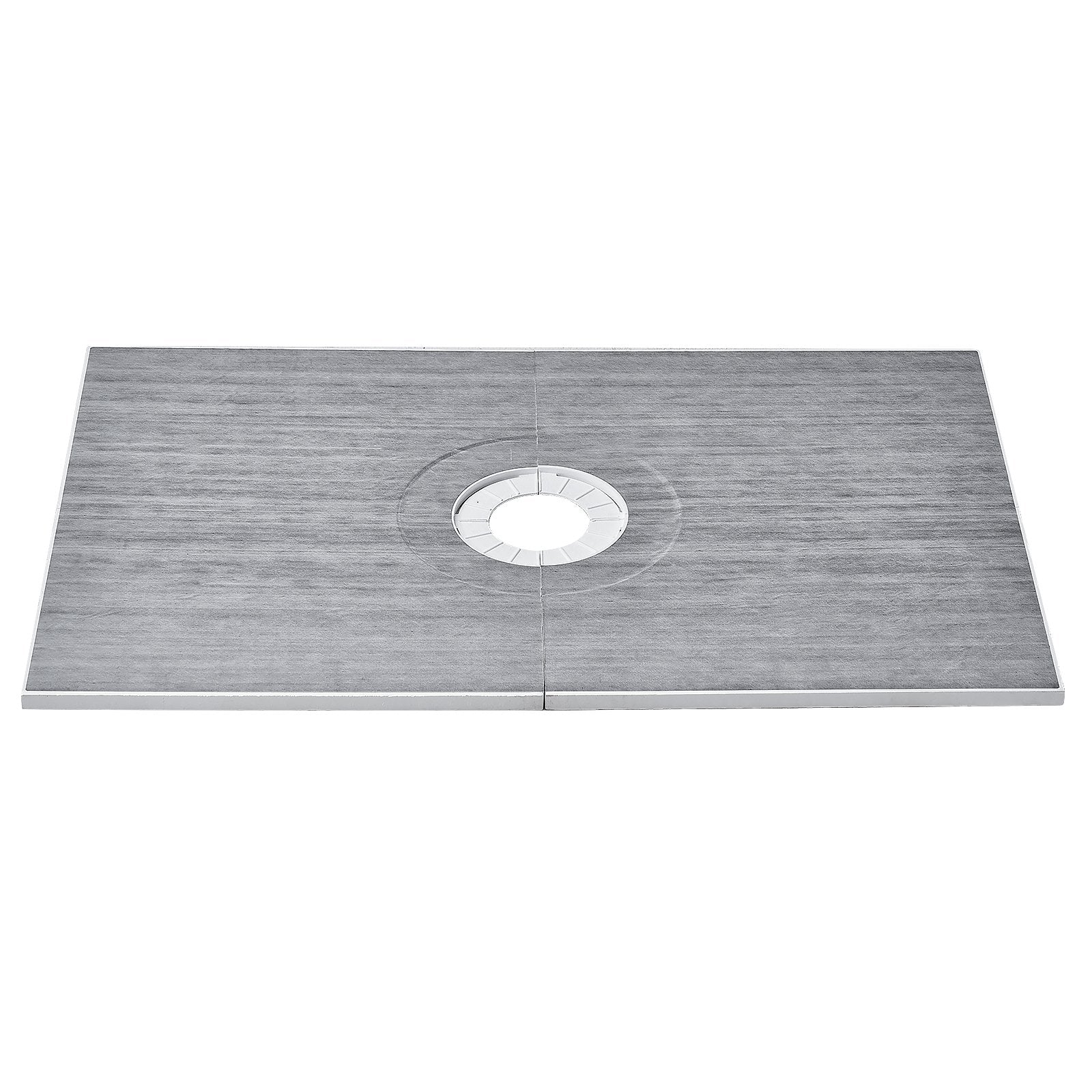 VEVOR Shower Curb Kit, 48"x72" Shower Pan Kit with 6.3" Central Drain, Lightweight EPS Shower Installation Kits with 2 Waterproof Cloths, Shower Pan Slope Sticks Fit for Bathroom 