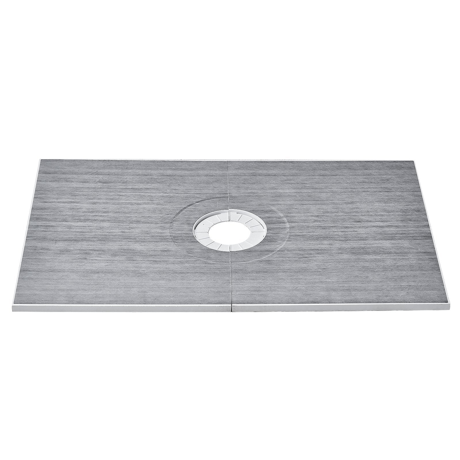 VEVOR Shower Curb Kit, 60"x38" Shower Pan Kit with 6.3" Central Drain, Lightweight EPS Shower Installation Kits with 2 Waterproof Cloths, Shower Pan Slope Sticks Fit for Bathroom 