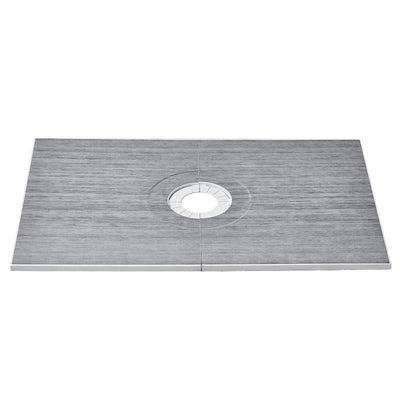 VEVOR Shower Curb Kit, 60"x38" Shower Pan Kit with 6.3" Central Drain, Lightweight EPS Shower Installation Kits with 2 Waterproof Cloths, Shower Pan Slope Sticks Fit for Bathroom 