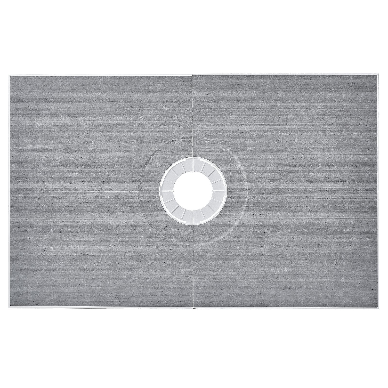 VEVOR Shower Curb Kit, 60"x38" Shower Pan Kit with 6.3" Central Drain, Lightweight EPS Shower Installation Kits with 2 Waterproof Cloths, Shower Pan Slope Sticks Fit for Bathroom 