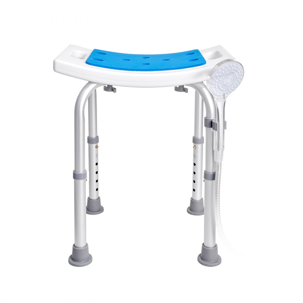VEVOR Shower Chair, Adjustable Height Shower Stool, Shower Seat for Inside Shower or Tub, Non-Slip Bench Bathtub Stool Seat for Elderly Disabled Handicap, 350 LBS Capacity 