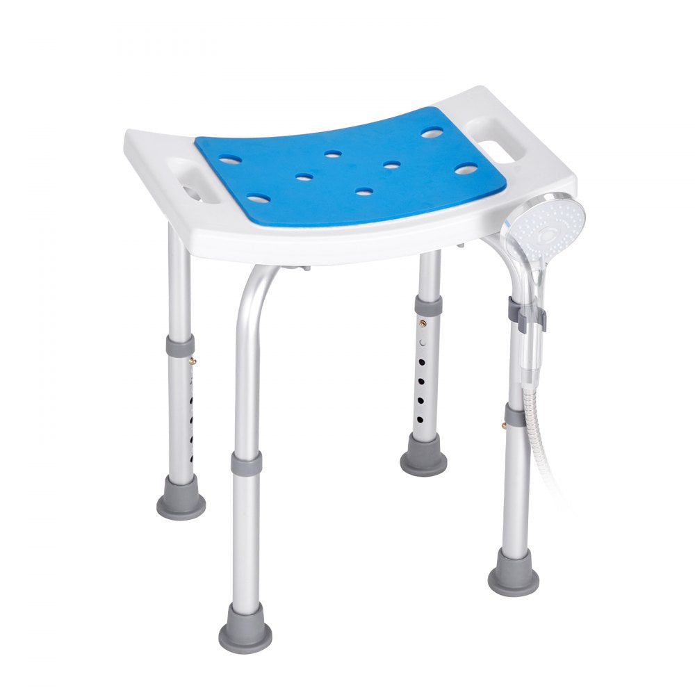 VEVOR Shower Chair, Adjustable Height Shower Stool, Shower Seat for Inside Shower or Tub, Non-Slip Bench Bathtub Stool Seat for Elderly Disabled Handicap, 350 LBS Capacity 