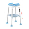 Swivel Shower Chair with 360° Rotating Seat | Height Adjustable Bath Stool with Storage Tray, 350 lb Capacity