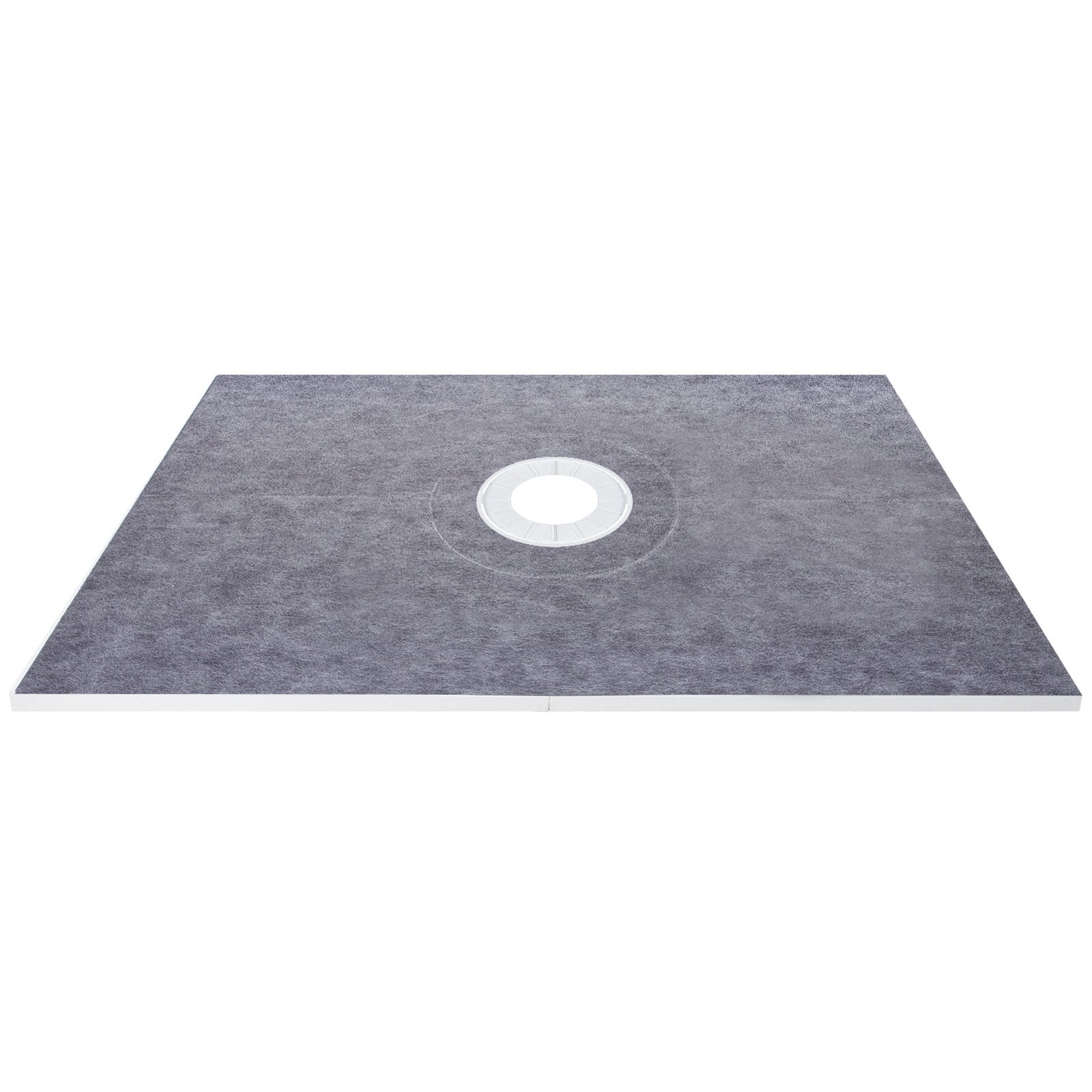 Vevor 38''x60'' Shower Kit With Shower Tray & Curb With Central Drain Kit Abs 
