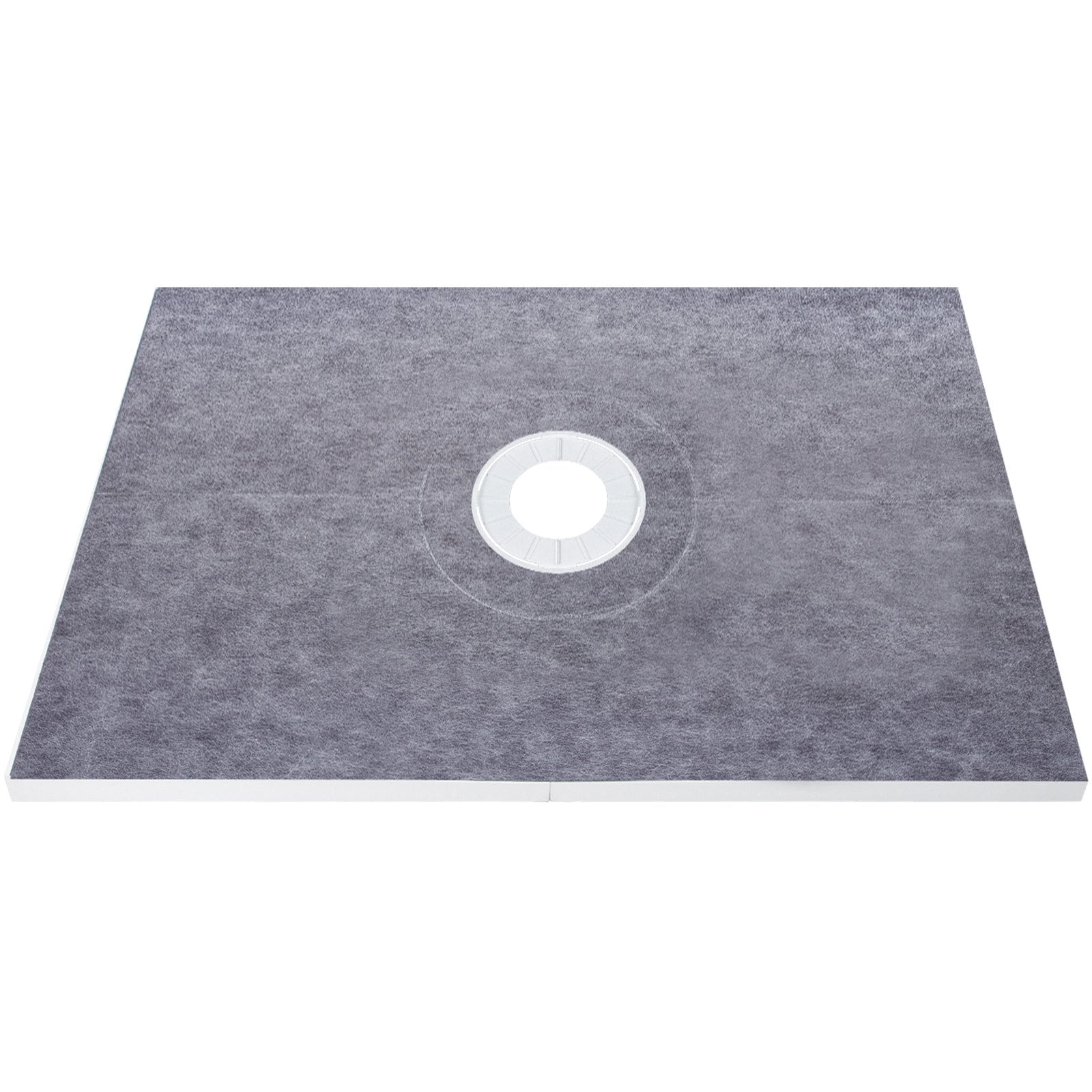 Vevor 38''x60'' Shower Kit With Shower Tray & Curb With Central Drain Kit Abs 