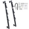 VEVOR Trimmer Rack, 3 Place Weeder Trimmer Rack, Trim Holder Trailer Rack with Zinc Alloy Password Lock, Wall-mounted or Mount on Enclosed Trailer Landscape Weed Eater, Pair