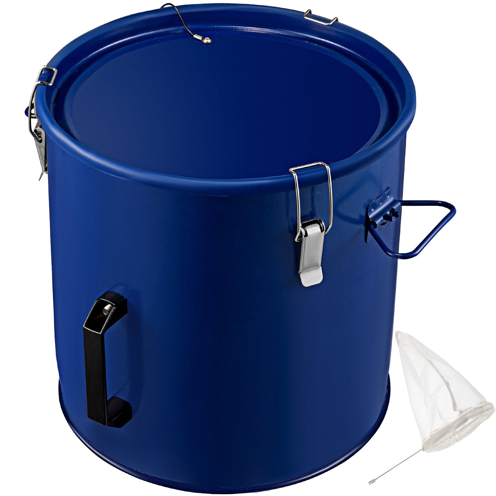 VEVOR Fryer Grease Bucket Oil Disposal Caddy 10 Gal Oil Bucket w/ Lid&Filter Bag 