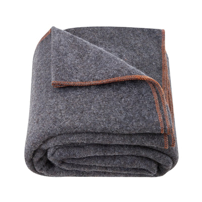 VEVOR Wool Camping Blanket 64" x 88" Warm for Camping Hiking Travel Light Grey 