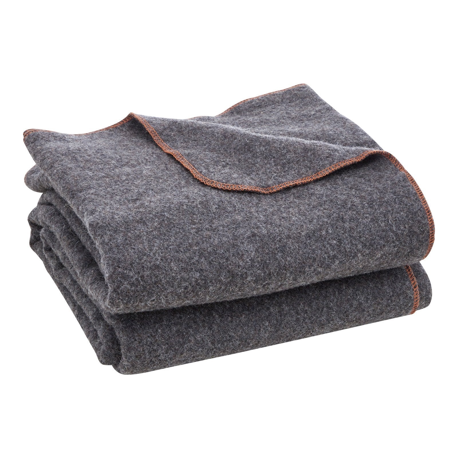 VEVOR Wool Camping Blanket 64" x 88" Warm for Camping Hiking Travel Light Grey 