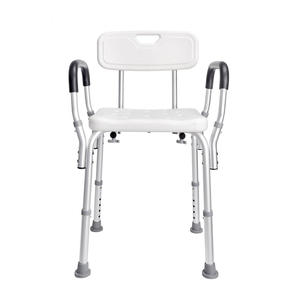 VEVOR Shower Chair, Shower Seat with Back, Adjustable Height Shower Stool, Shower Chair for Inside Shower Bathtub, Non-slip Bathroom Bench Bath Chair for Elderly Disabled Handicap, 350 LBS Capacity 