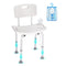 VEVOR Shower Chair, Shower Seat with Back, Adjustable Height Shower Stool, Shower Chair for Inside Shower Bathtub, Non-slip Bathroom Bench Bath Chair for Elderly Disabled Handicap, 350 lbs Capacity