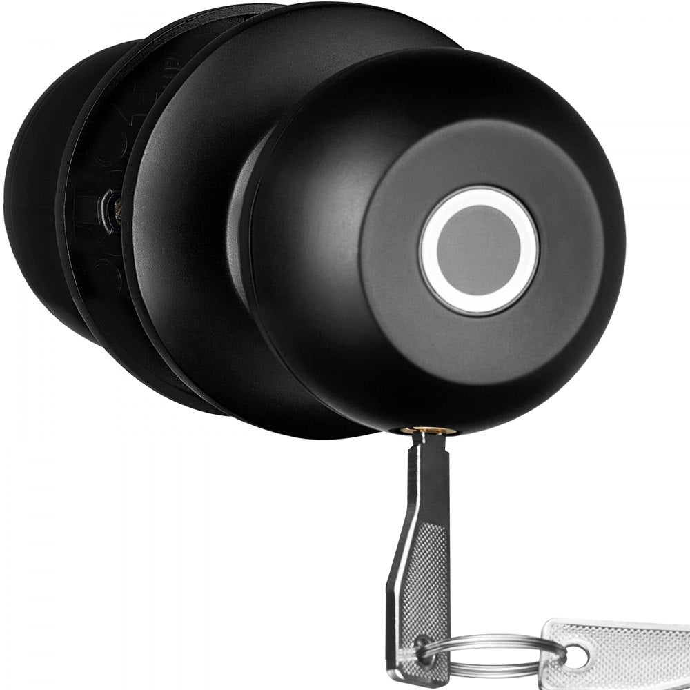 VEVOR Smart Door Knob, Fingerprint Smart Lock with APP Control, Biometric Door Lock Bluetooth Smart Lock, Easy Installation Door Lock, for Home Bedrooms, Cloakroom, Hotels, Apartments Offices, Black 