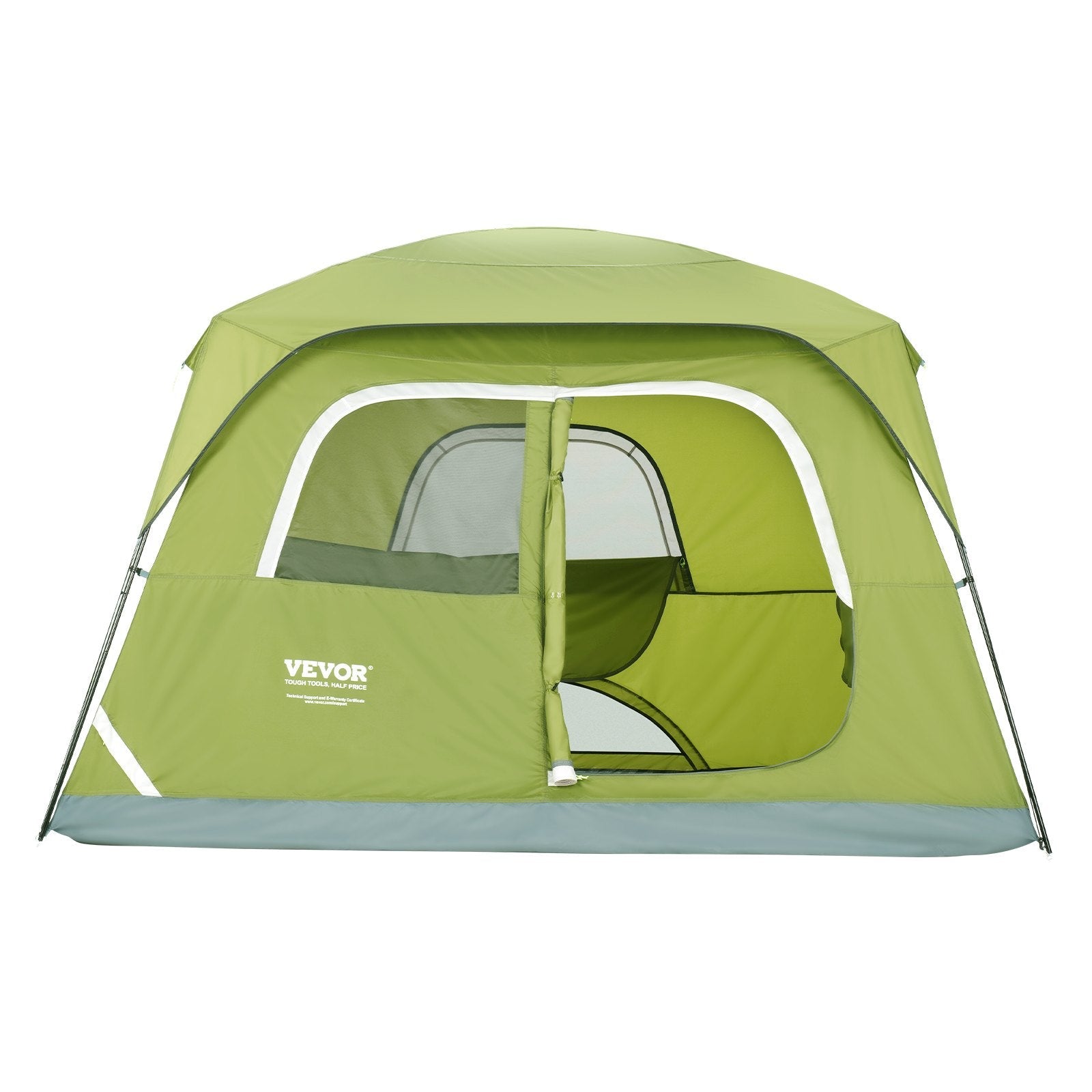 VEVOR Camping Tent, 10 x 9 x 6.5 ft Fit for 6 Person, Waterproof Lightweight Backpacking Tent, Easy Setup, with Door and Window, for Outdoor Family Camping, Hiking, Hunting, Mountaineering Travel 