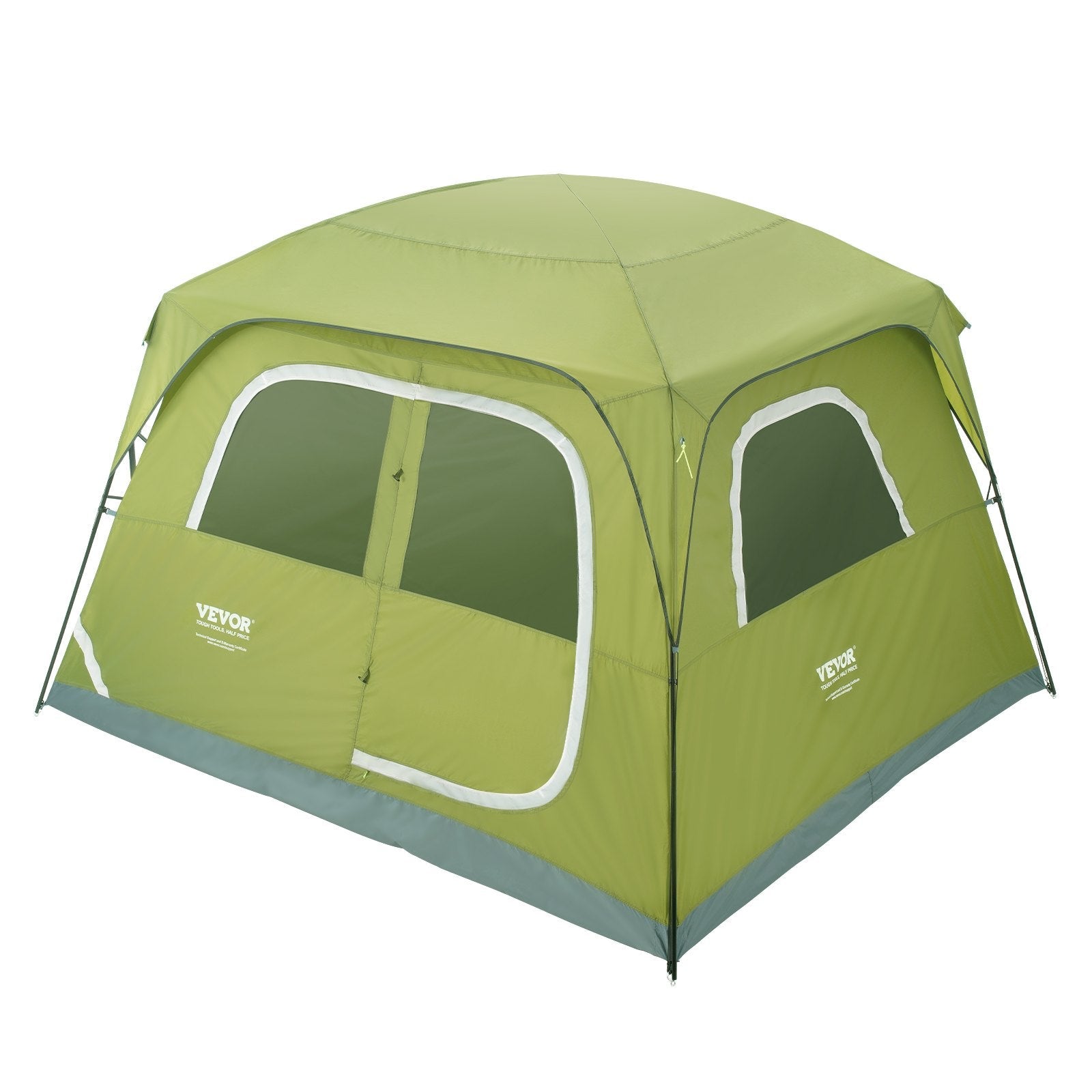 VEVOR Camping Tent, 10 x 9 x 6.5 ft Fit for 6 Person, Waterproof Lightweight Backpacking Tent, Easy Setup, with Door and Window, for Outdoor Family Camping, Hiking, Hunting, Mountaineering Travel 