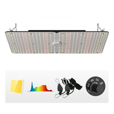 VEVOR LED Grow Light, 300W Full Spectrum Dimmable, High Yield Samsung 2B1B Diodes Growing Lamp for Indoor Plants Seedling Veg and Bloom Greenhouse Growing, Daisy Chain Driver for 3x3/4x4 ft Grow Tent 