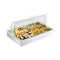 VEVOR Countertop Food Serving Display Container, 1 x 1 Pan Stainless Steel Food Serving Tray, Buffet Condiment Dispenser Display Rack with Clear Lid & 3 Ice Trays, for Restaurant Hotel Kitchen Party