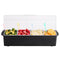 VEVOR Chilled Condiment Server 4 Compartment Cold Serving Tray with Clear Lid