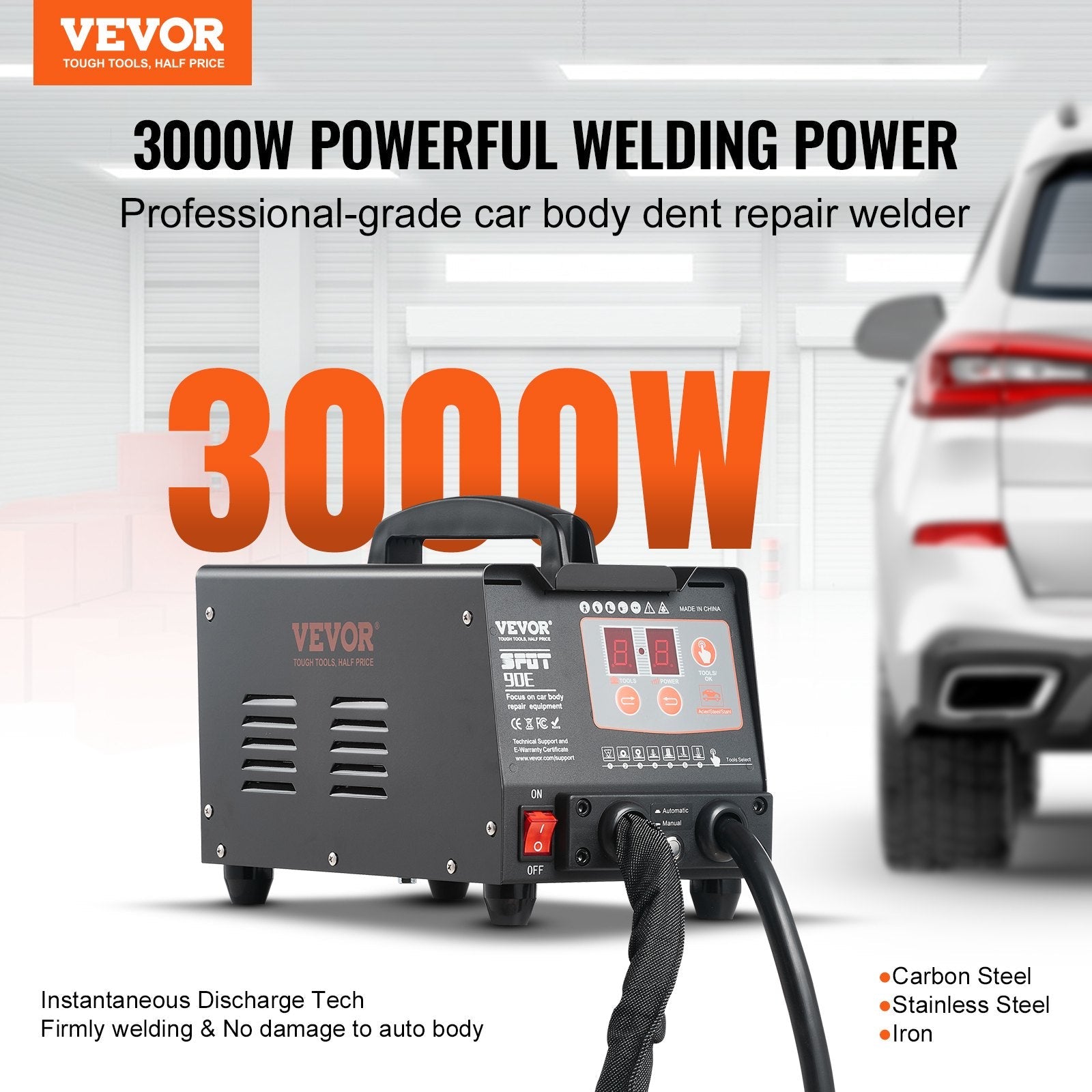 VEVOR Stud Welder Dent Repair Kit 220V 3KW Spot Welder Dent Puller with 7 Modes 